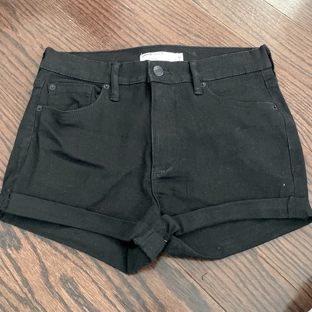 Garage denim high rise shorts